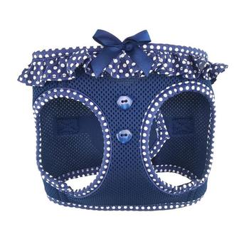Doggie Design American River No‑Choke Dog Harness – Navy Polka Dot (XXS–3XL)