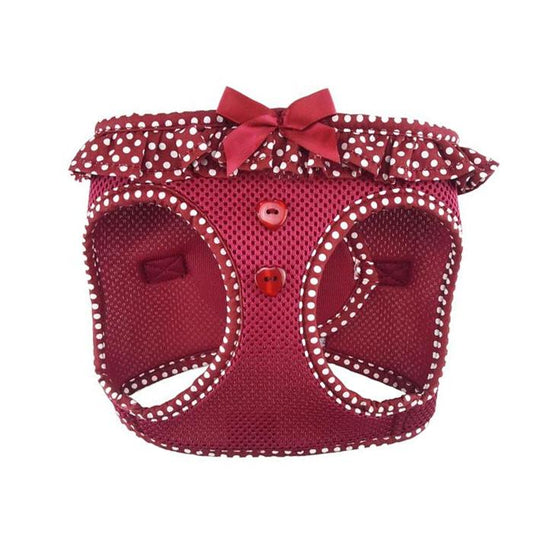 American River Choke Free Dog Harness - Wine Polka Dot