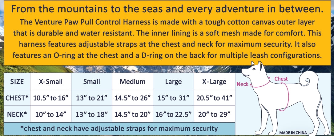 Venture Paw Pull Control Dog Harness – Mermaid Lilac | No‑Pull Design