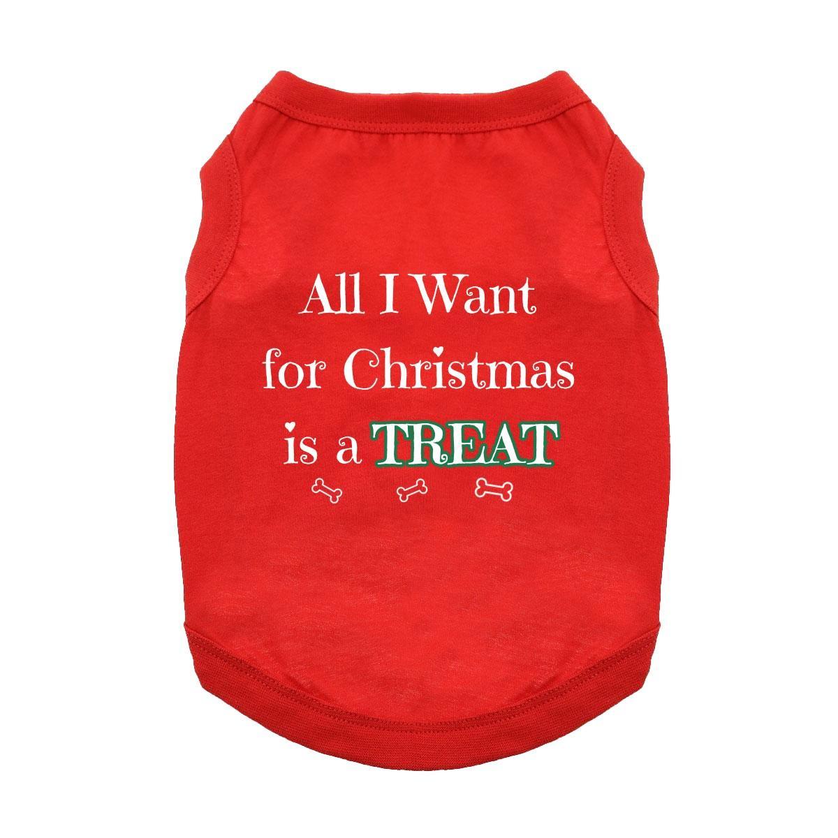 All I Want For Christmas Dog Shirt - Red  78718