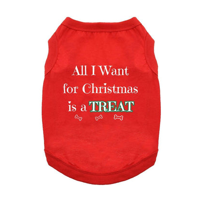 All I Want For Christmas Dog Shirt - Red  78718