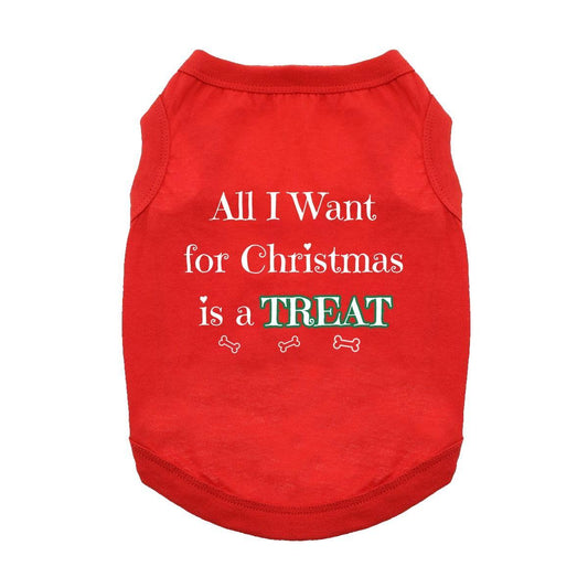 All I Want For Christmas Dog Shirt - Red  78718