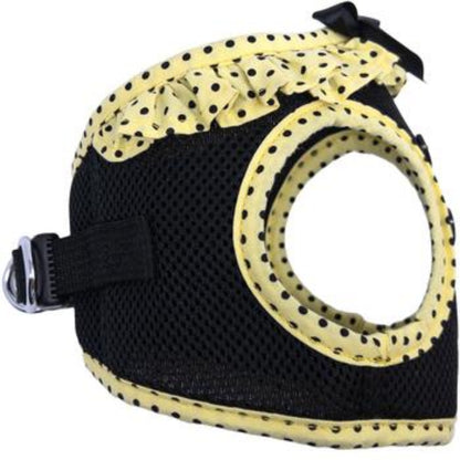 American River Choke Free Dog Harness Polka Dot-Yellow & Black Polka Dot 78577