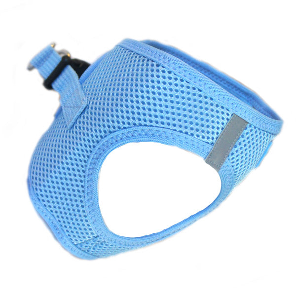 Light Blue step‑in mesh dog harness by Doggie Design