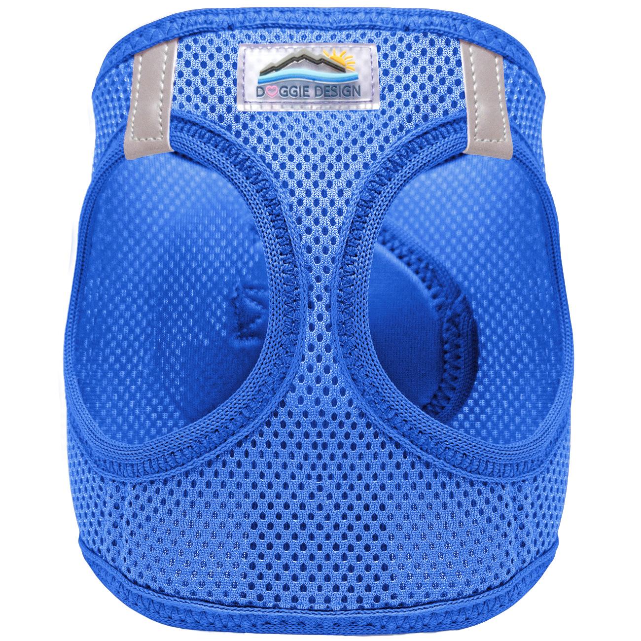 Cobalt Blue step‑in mesh dog harness by Doggie Design