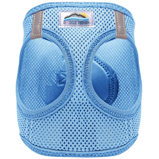Light Blue step‑in mesh dog harness by Doggie Design