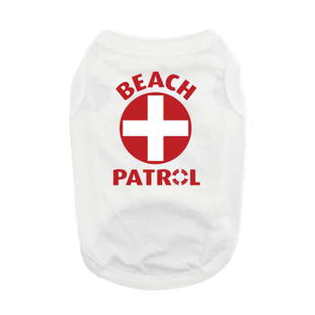 Beach Patrol Dog Tank Top - White