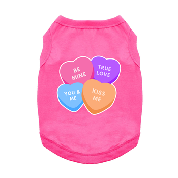 Conversation Hearts Dog Shirt - Raspberry Sorbet  78735