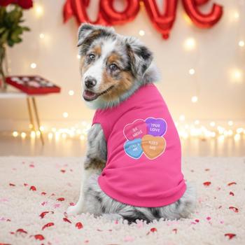 Conversation Hearts Dog Shirt - Raspberry Sorbet  78735