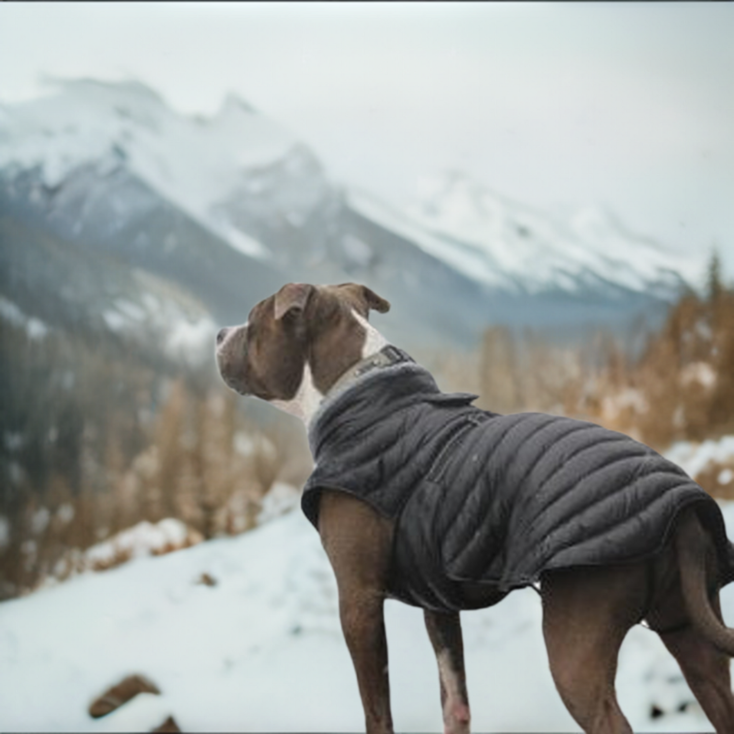 Alpine Extreme Weather Puffer Dog Coat by Doggie Design Black