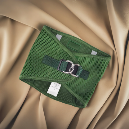 American river solid ultra choke free dog harness by Doggie Design dark forest green 78531