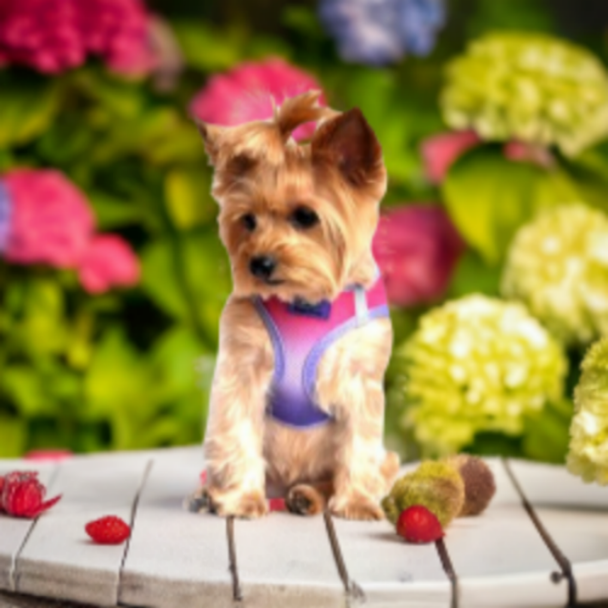 Raspberry Sundae dog harness