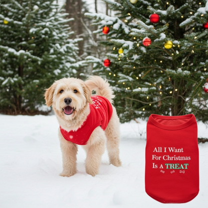 All I Want For Christmas Dog Shirt - Red  78718
