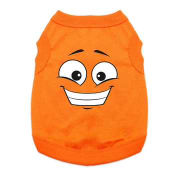 Happy Face Dog Tank - Sunset Orange