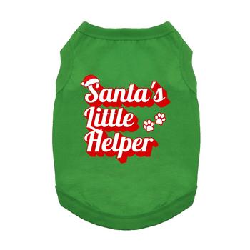 Santa's Little Helper Dog Shirt - Green 78723