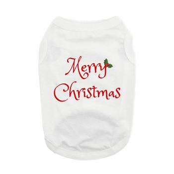 Merry Christmas Dog Shirt - White  78722