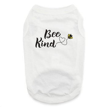 Bee Kind Dog Tank - White