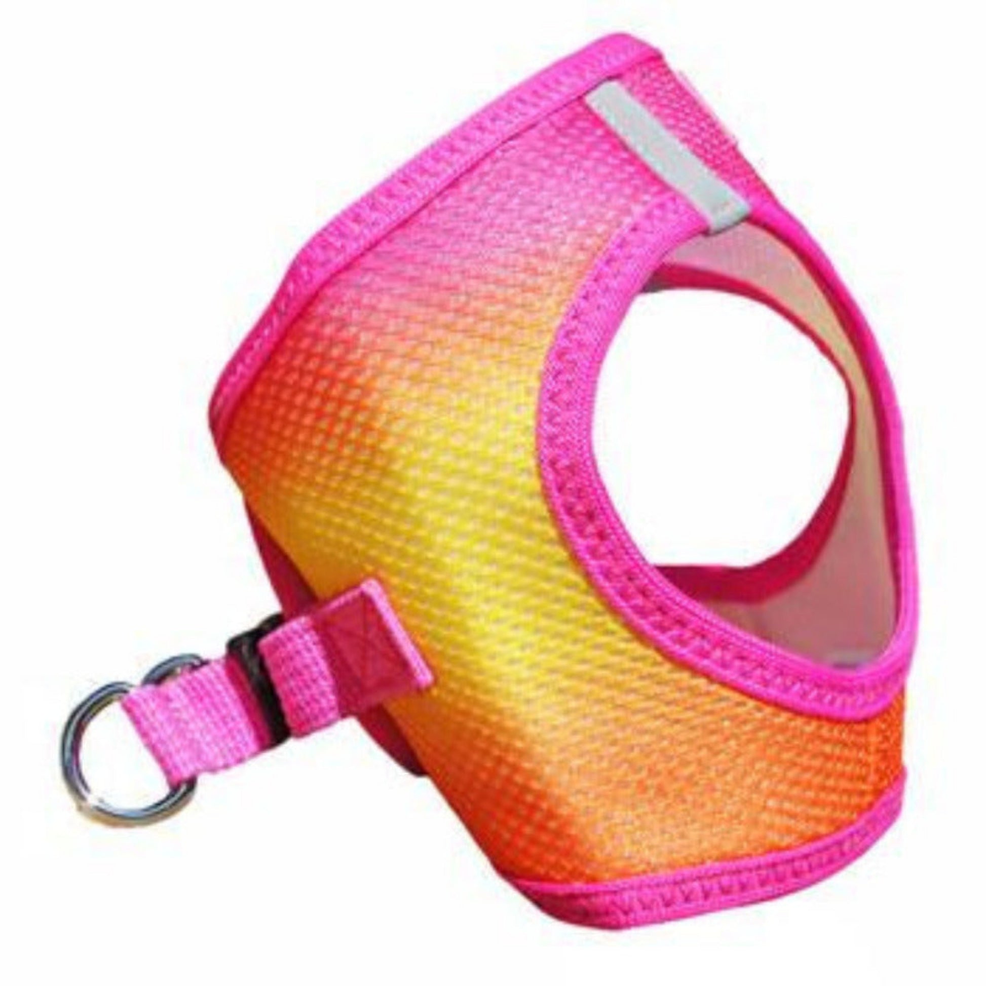 Raspberry & Orange dog harness