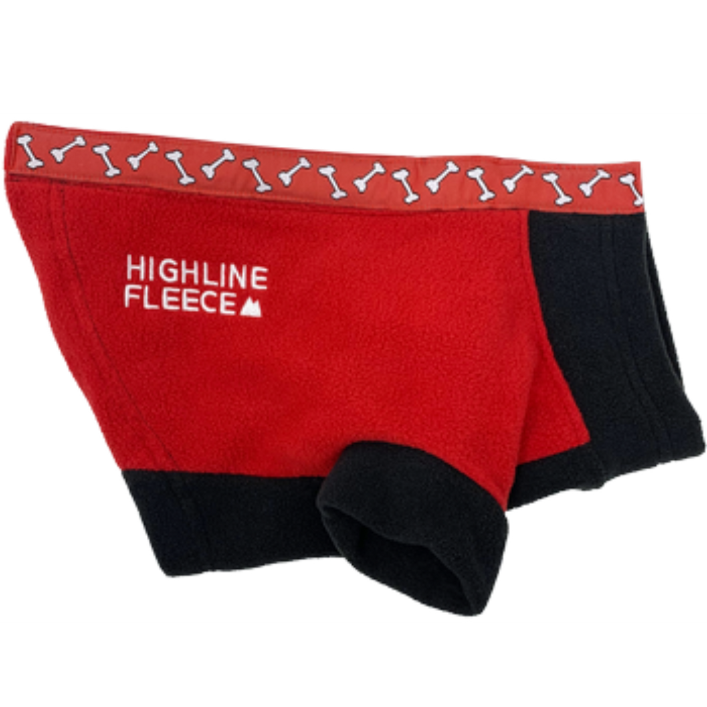 Highline Fleece Dog Coat - Red and Black