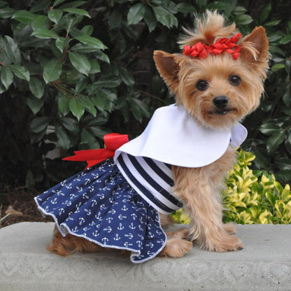 Doggie Design Nautical Dog Dress with Matching Leash 66885