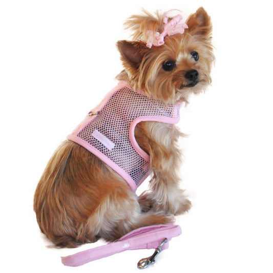 Cool Mesh Dog Harness-Solid Pink 63348