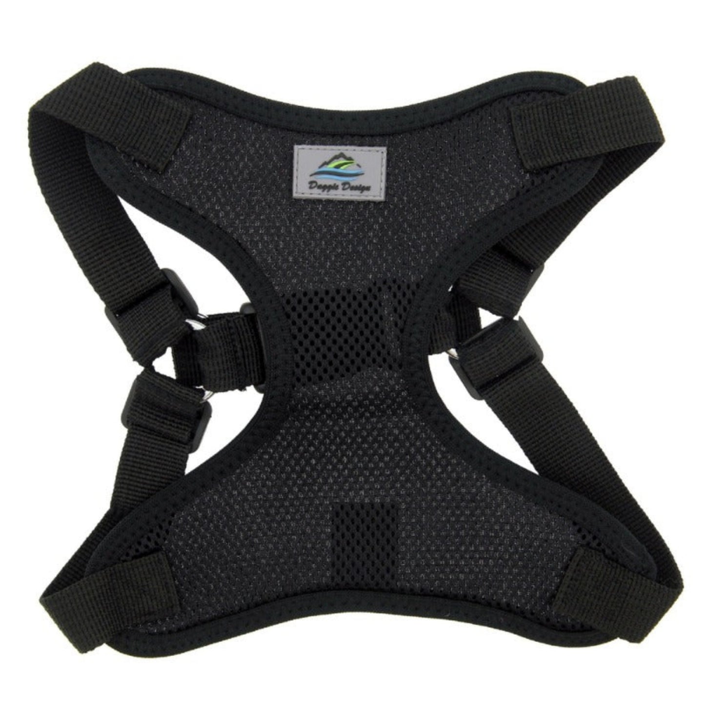 Wrap and Snap Choke Free Dog Harness | Black | Doggie Design 63326