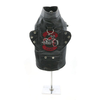 Biker Dawg Motorcycle Jacket-Black