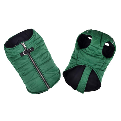 Zip-up Dog Puffer Vest - Dark Green 78537