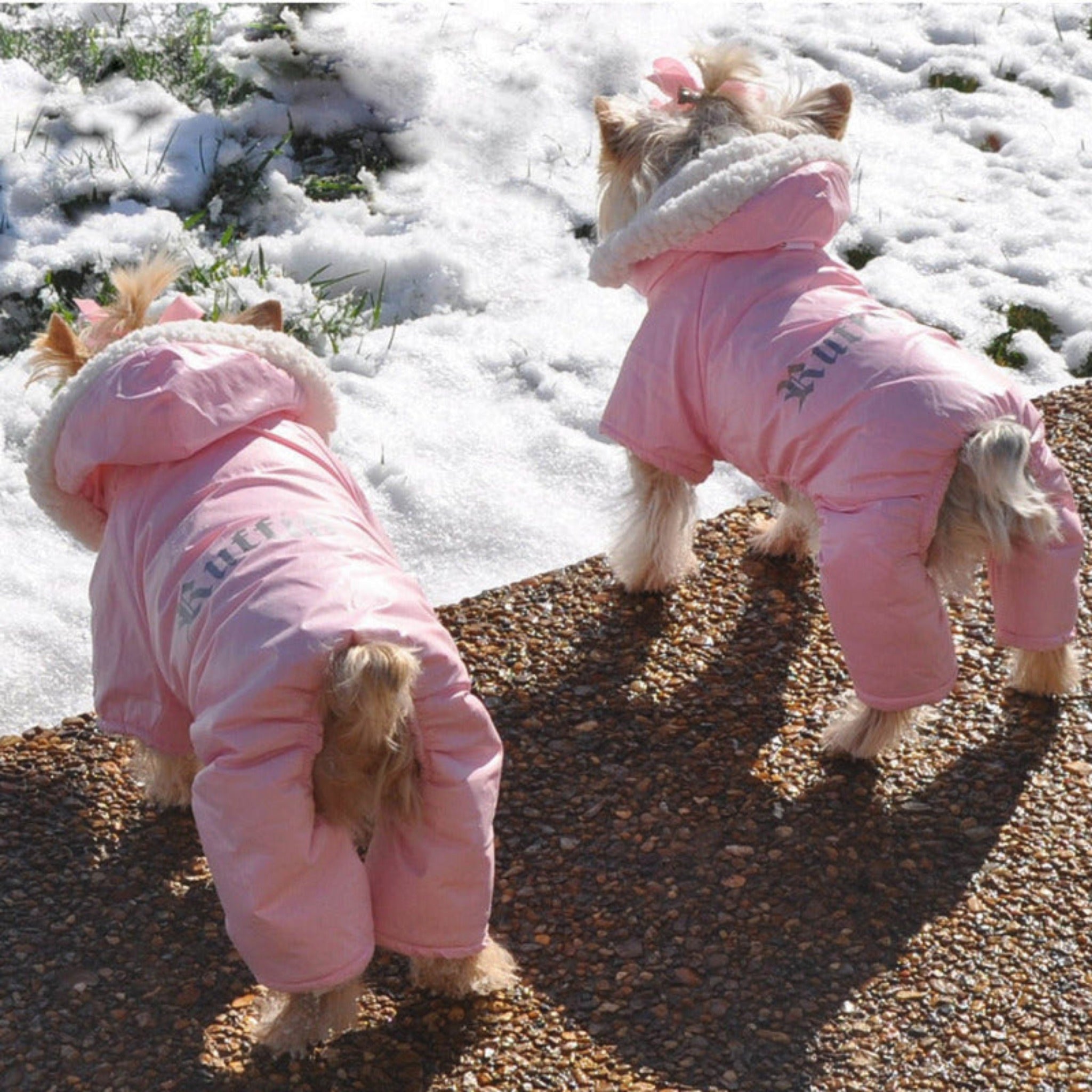 Ruffin It Dog Snowsuit Harness Pink – Rascal Pet Store