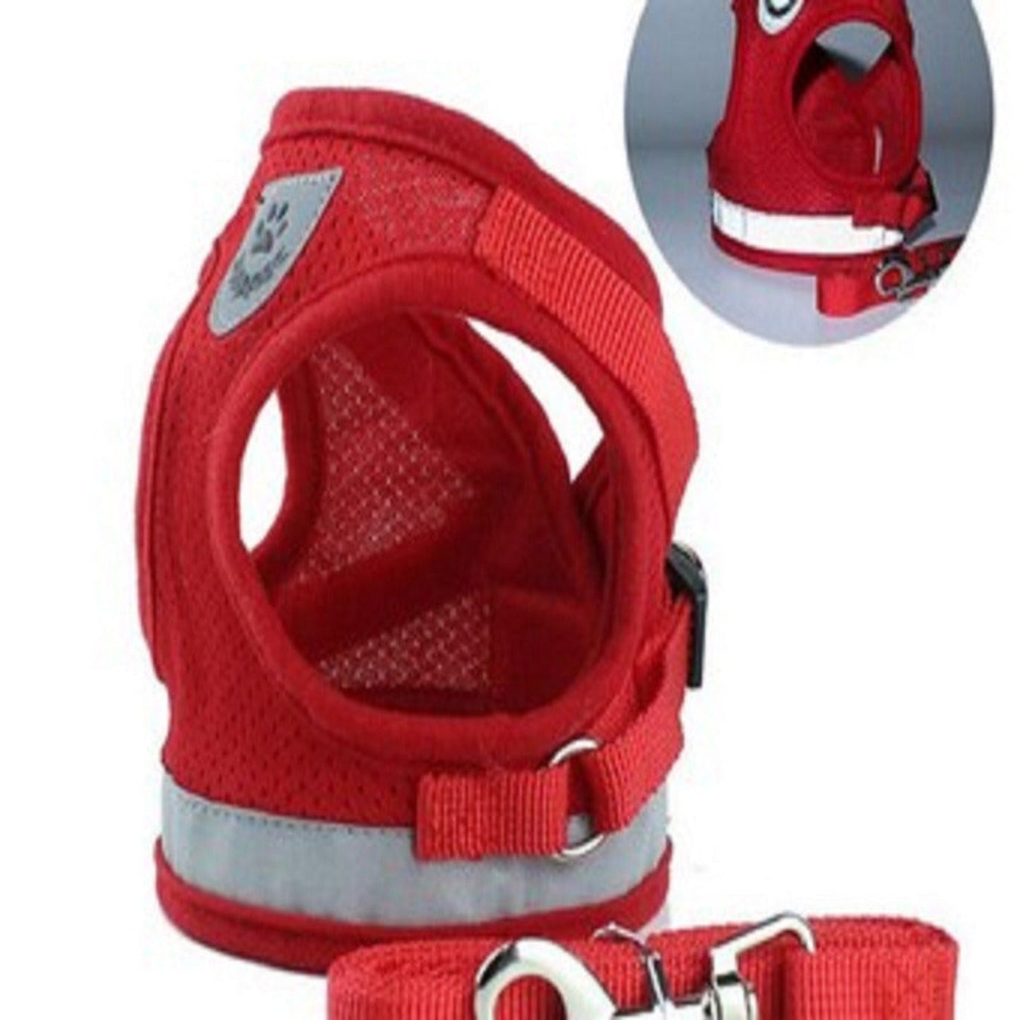 Choke free dog or cat harness and matching leash