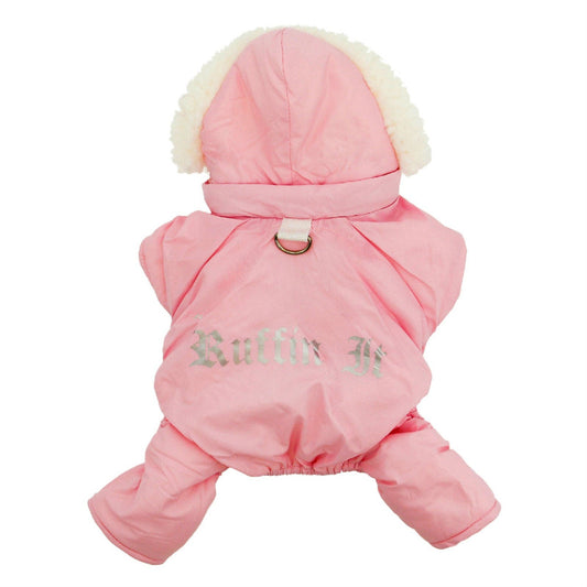 Doggie Design Pink Ruffin It Dog Snowsuit Harness  2100