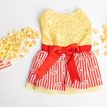 Movie Theater Popcorn Dog Dress with Matching Leash DD# 78557