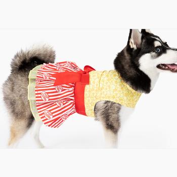 Movie Theater Popcorn Dog Dress with Matching Leash DD# 78557