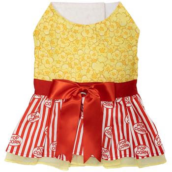 Movie Theater Popcorn Dog Dress with Matching Leash DD# 78557