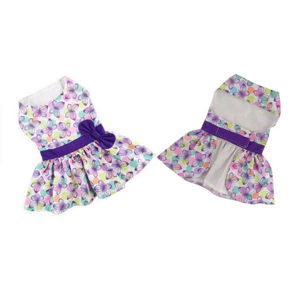 We're all a-flutter over this Purple Butterfly dress!  Lovely lavender butterflies cover multi-colored polka dots on this darling spring dress 